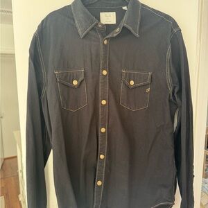 Billy Reid Shoals Black Denim Shirt